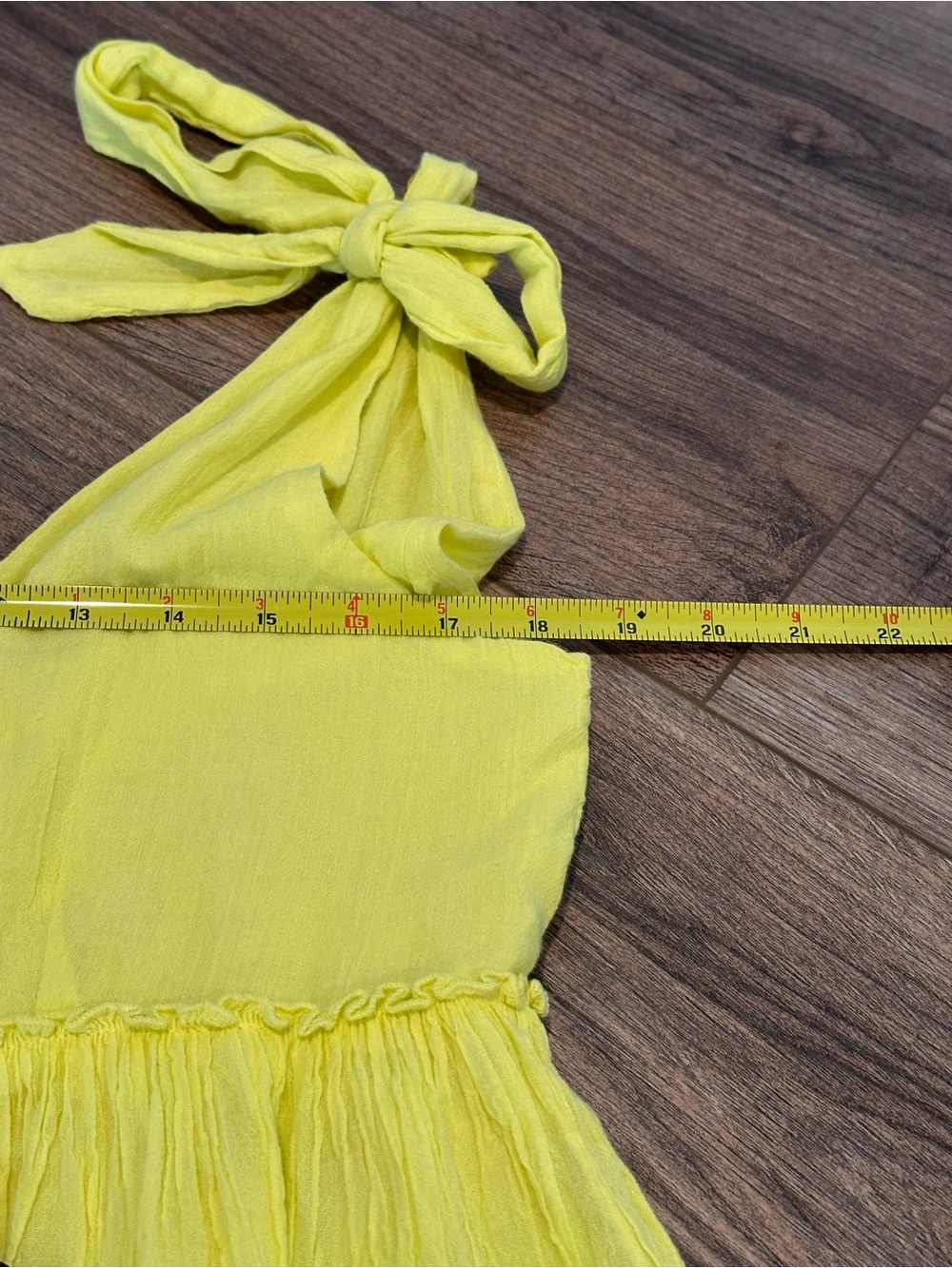 NWT! Anthropologie Devotion Semele Mini Yellow Tiered Dress Size Medium - Picture 11 of 13